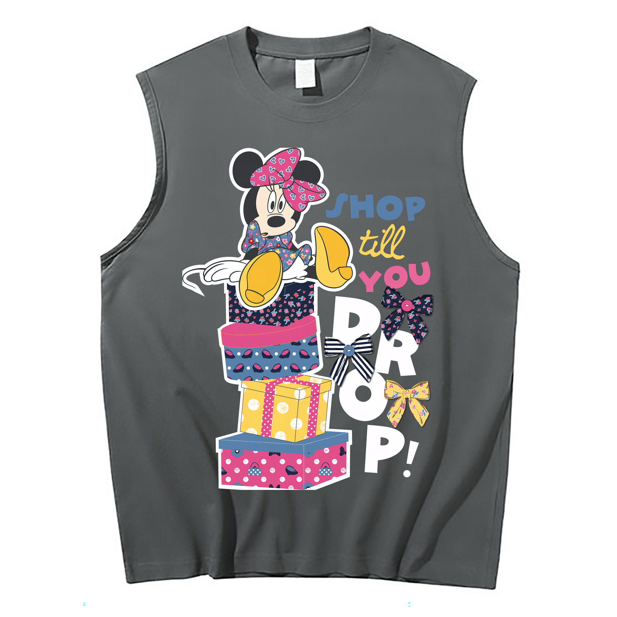 （画像用） ミッキーマウス Mickey Mouse コットン100％タンクトップ（フロントプリント）